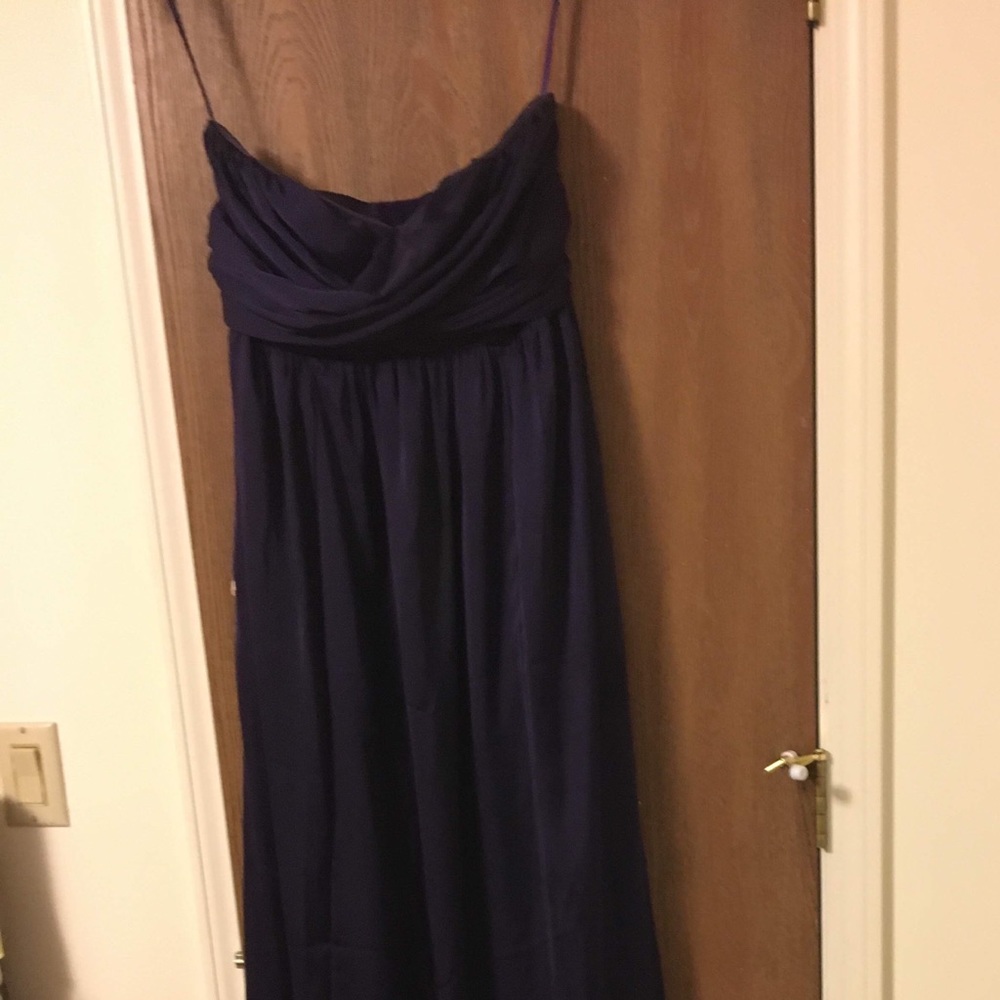 Dark Purple Strapless Gown